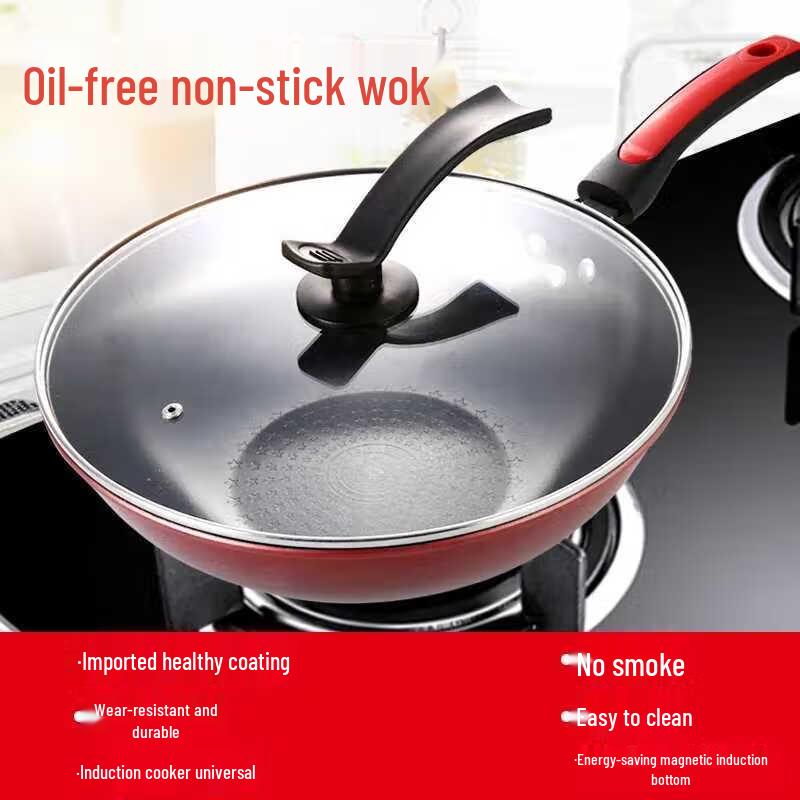 Ceramic Crystal Non-stick Wok Health Pot