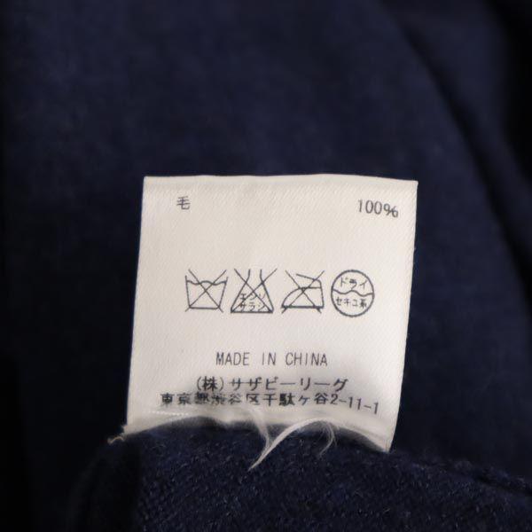 8100 Wool Long Sleeve Knit One Piece S Navy System Ron Herman Women Used