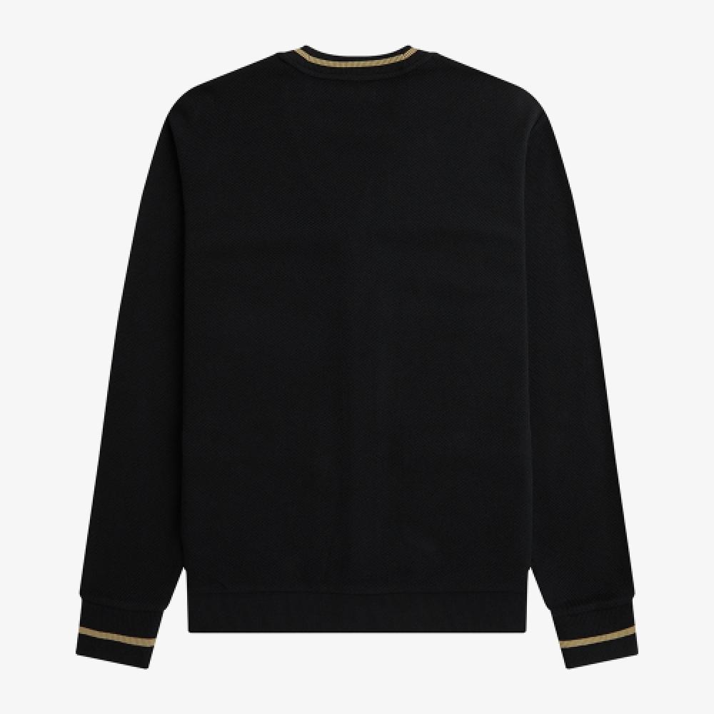 Fred Perry [sharp] Tip Pique Texture Cardigan   Black Warmstone Afpm2412654 U78
