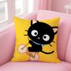 Literary Cat Cute CCChococatC Cushion Cover Pillow Case Soft Skin Friendly Fabric  Concealed Zipper