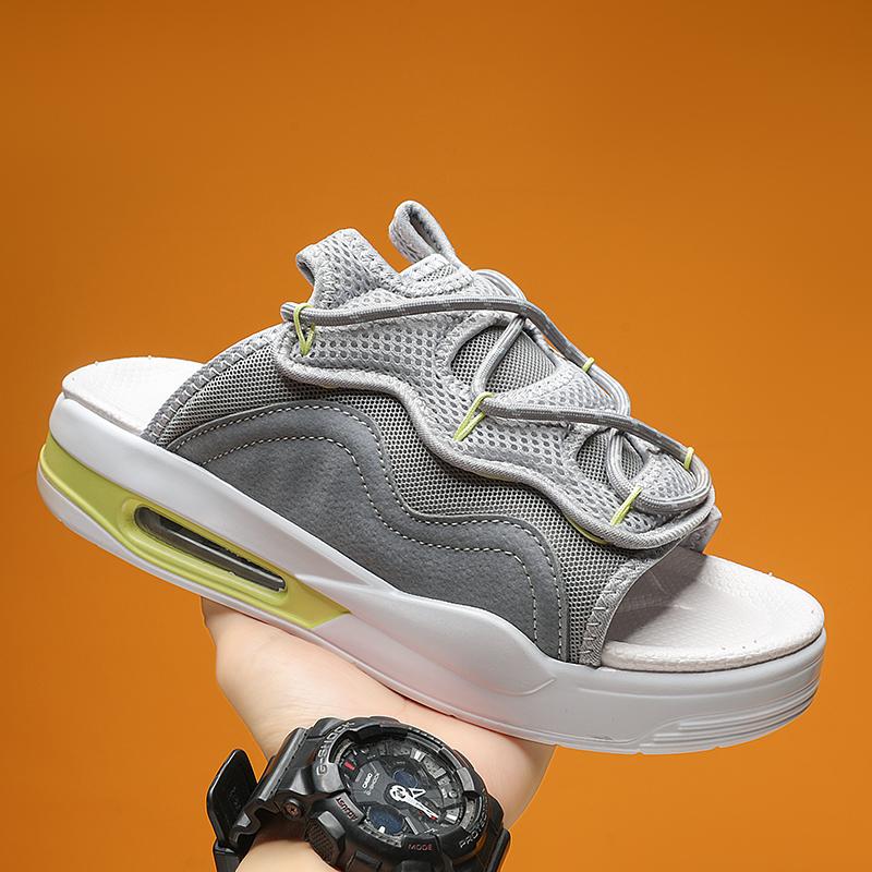 

Новый стиль мужские сандалии уличные мужские платформа спортивные повседневные сандалии для мужчин лето личность тапочки слипоны обувь новая мода 47 серый