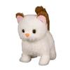 Kids Electric Plush Cat Toy Walking Head Shaking Tail Wagging Interactive Kitten Plushie Toy Toddlers Boys Girls Educational Simulation Animal Toy