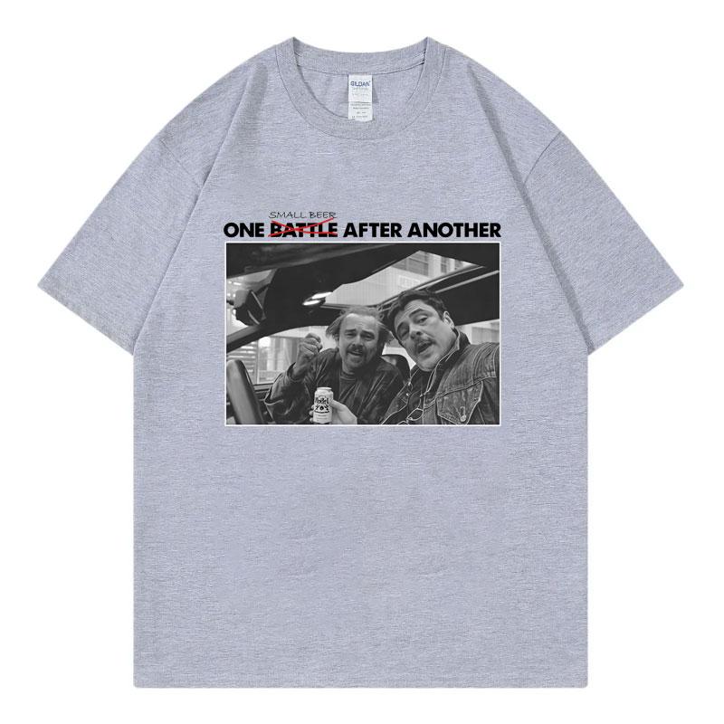 Ein kleines Bier nach dem anderen Lustiges Meme Grafik T-Shirts Vintage Mode Kurzarm T-Shirt Unisex Lässiges Lockeres Baumwoll-T-Shirt