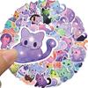 50PCS Cartoon Rainbow Starry Sky Cat Stickers Kawaii Space Cat Stickers,Galaxy Cate Stickers Aesthetic Cat Waterproof Stickers