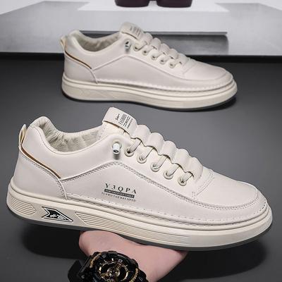 Frühlings Herrenschuhe Neue Atmungsaktive Weiße Schuhe Herren Trendige Vielseitige Dicksohlige Sneaker Lässige Board-Schuhe Trendschuhe