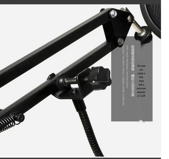 Dual-layer Pop Filter & Foam Windscreen for Condenser Mics – Noise Reduction & Detachable Mesh