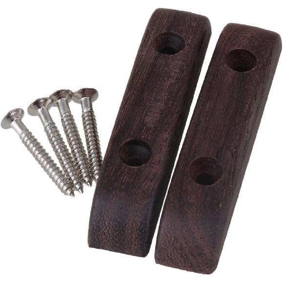 BQLZR 66mm Length Wooden Rosewood Thumb Rest Thumbrest with Mounting Screws for Bass Guitar Pack of 2