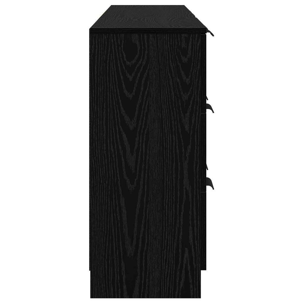 Sideboard 3 pcs Black Oak Effect 181 x 30 x 70 cm