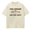 T-shirt da Pesca Giapponese con Grafica di Pesci Anime T-shirt Per Pescator Unisex Unisex Unisex 100% Cotone Top Largo