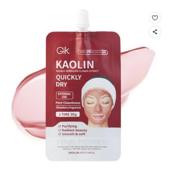 GIK Kaolin Gentle Pore Care Mud Mask Soothing & Sebum Control 30g