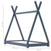 VidaXL Kid's Bed Frames Kid's Cabin Bed Children's Bed Frame House Children's Bedroom Interior Grey 80x160 283362