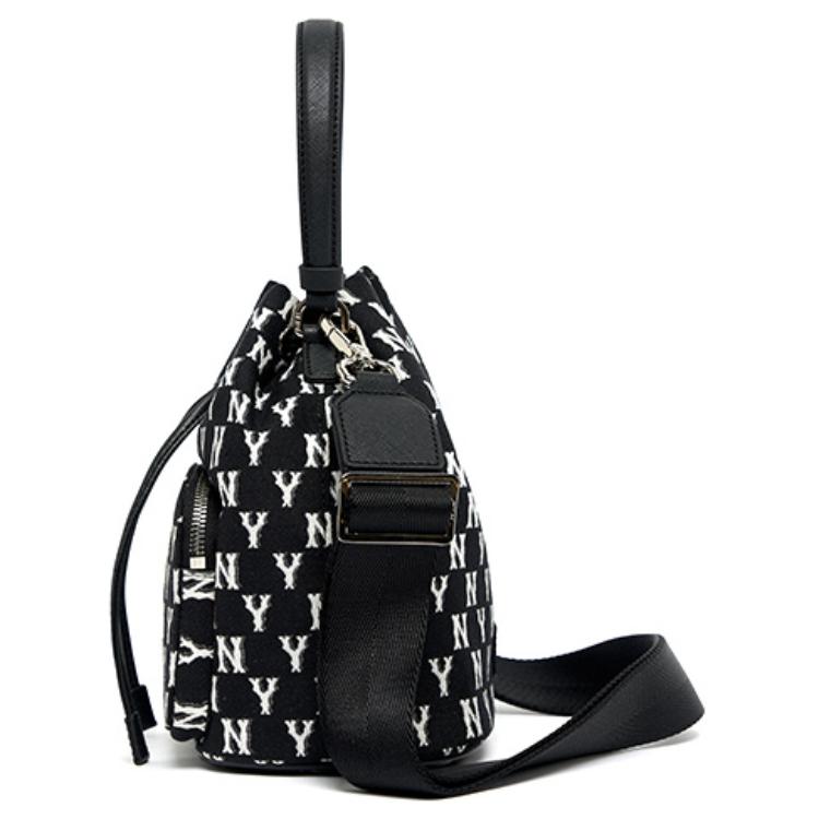 New MLB Polyester Bucket Bag Handbag Shoulder Bag Crossbody Bag Regular Women's Black 3ABMS031N-50BKS