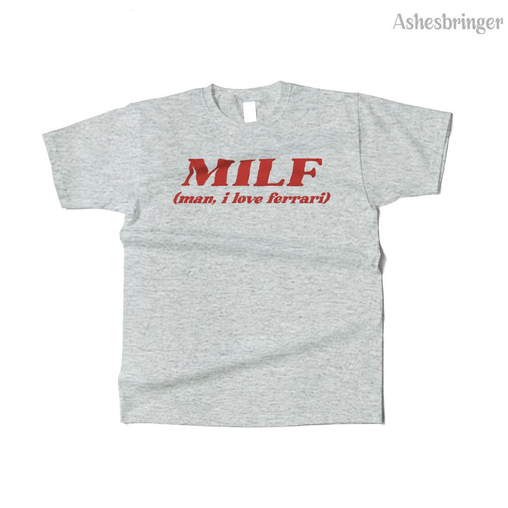 Mens Cotton Milf Man I Love F Graphic Funny T Shirt Street Casual Style Tee for Men and Women