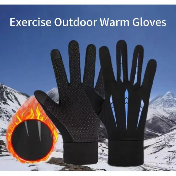 Teplé rukavice pro muže Motocyklové zimní větruodolné rukavice Vodoodpudivé Cyklistické Jídlo s sebou Dotyková obrazovka Rybářské Protiskluzové rukavice