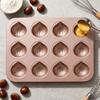 12 Cavity Chestnut Shaped Bakeware Carbon Steel Chocolate Pan  Bakery Catering