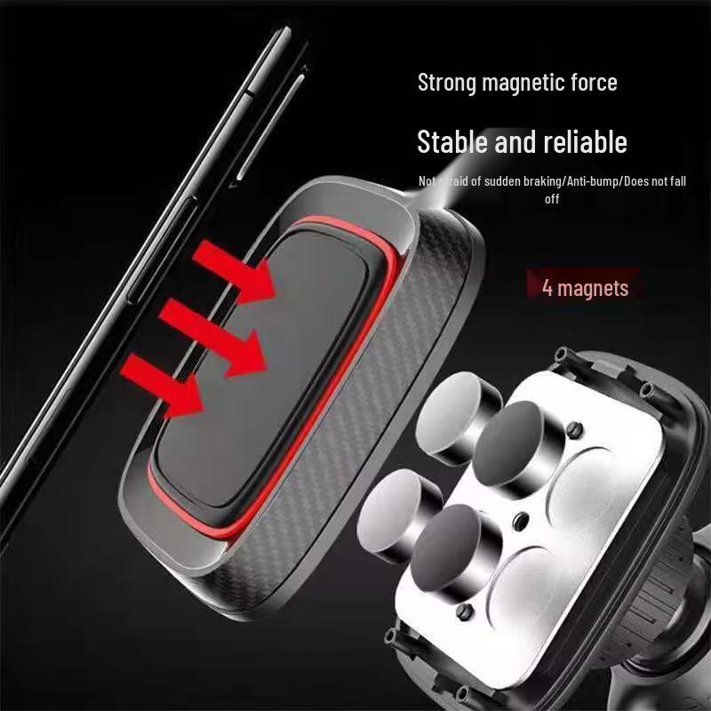 Strong Magnetic Car Phone Mount - Easy One-Hand Operation, Air Vent Compatible, Single Color Box