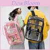 Pvc Transparent Flap Backpack With Waterproof Design For Travel And Sports Use