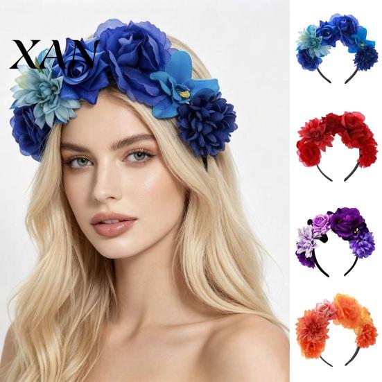 Photogenic Hair Accessory 3D Flowers Hoop, Halloween Party Headband, Simulated Dance Headband Rose for Vacation Accessories Gift Long-lasting Hairband