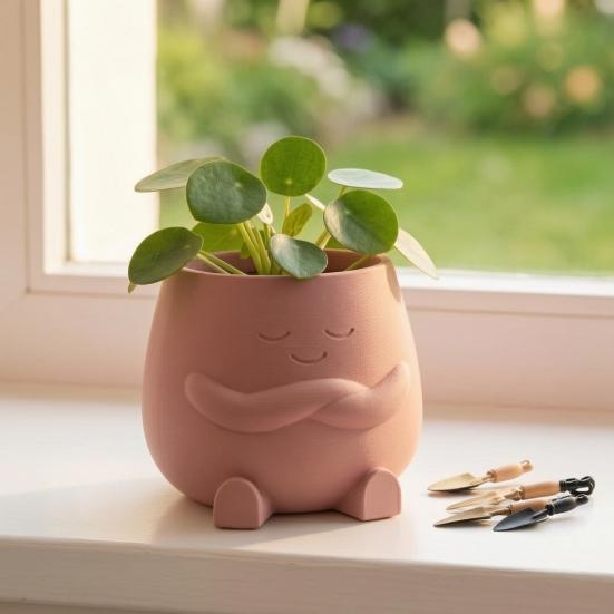 Adornos para Macetas Impresión 3D Lindo Soporte de Planta de Escritorio Duradero PLA Decoración del Hogar para Suculentas