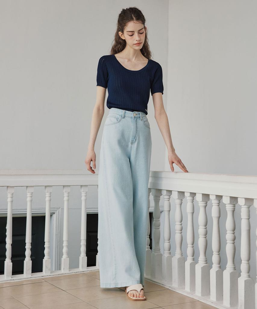 ZEROSTREET [3 Colors] Wish Wide Denim Pants