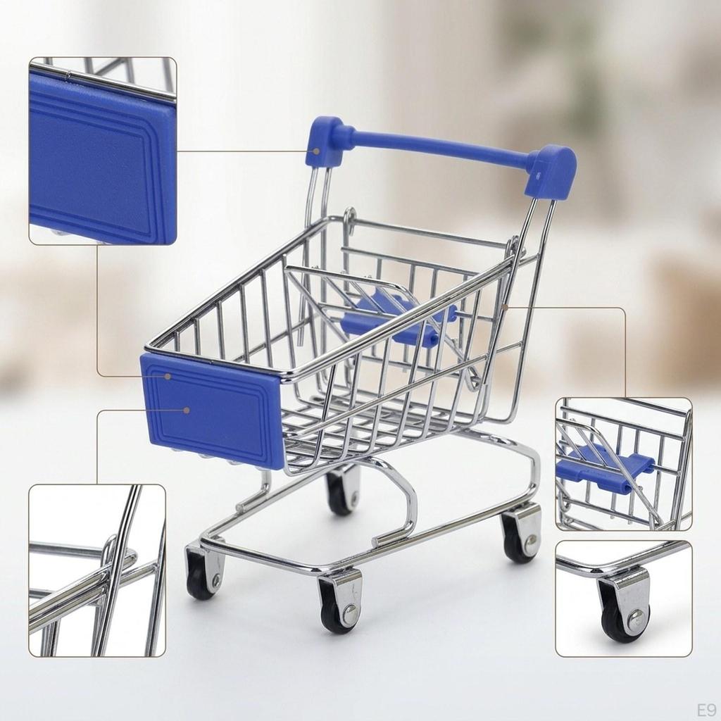 Mini-Einkaufswagen Kleiner Supermarkt Lustiger Frühpädagogischer Handwagen Einkaufswagen für