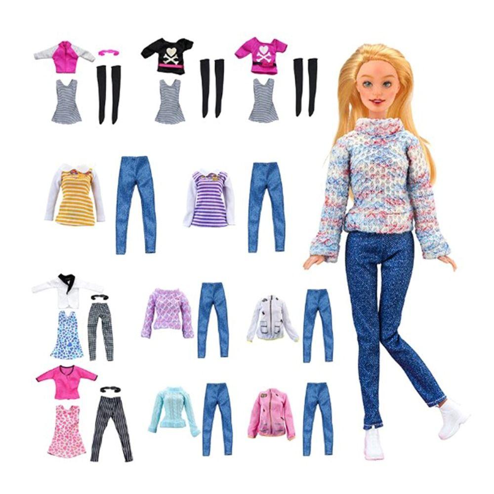1 Set DIY Handmade Doll Sweaters Jeans Pants for 1/6 Doll/For 29~32cm Doll Clothes Accessories
