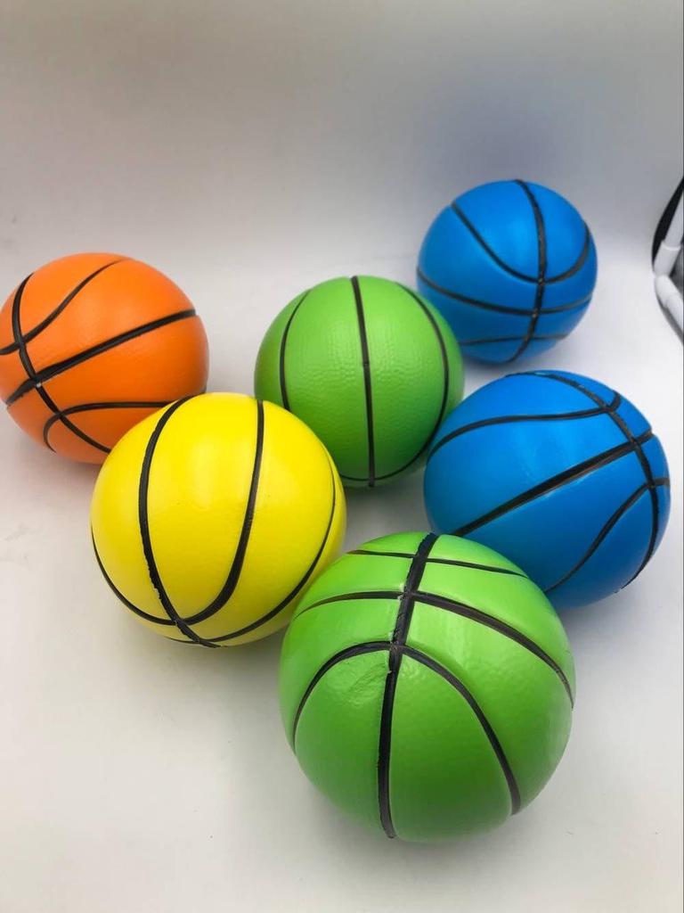 PU Soft Sponge Ball Set: 12.5cm Elastic Toy Balls for Kids - Football, Basketball, Rugby