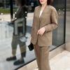 Nanyou Women's High-End Linen Collarless Jacket - Minimalist Style, Autumn 25