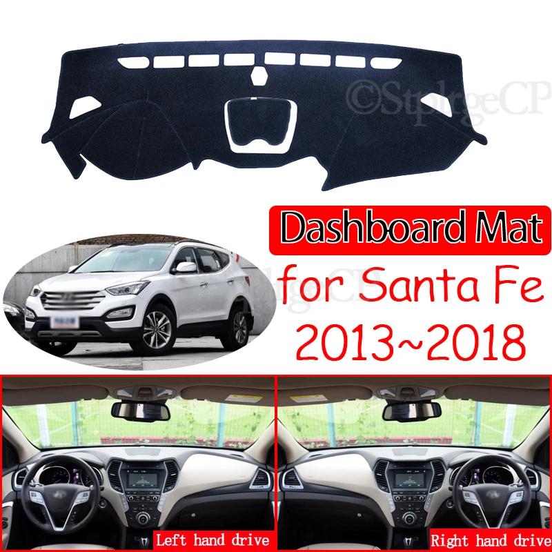 Anti-Slip Mat Dashboard Cover Pad Sunshade Dashmat Carpet Accessories for Hyundai Santa Fe 2013 2014 2015 2016 2017 2018 DM IX45