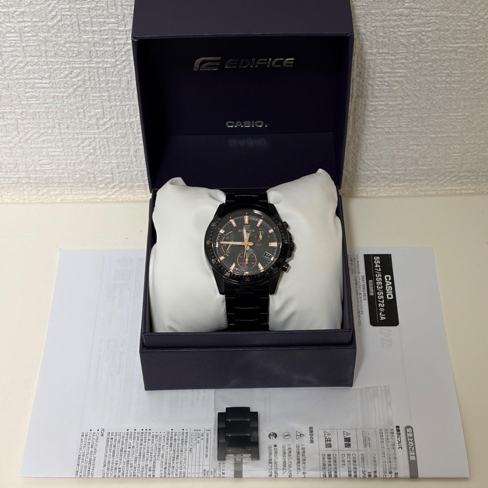 (T816) Very Good Condition Normal Operation CASIO EDIFICE Chronograph EFV-540DC-1BV All Black Model Popular Watch Men s Unisex