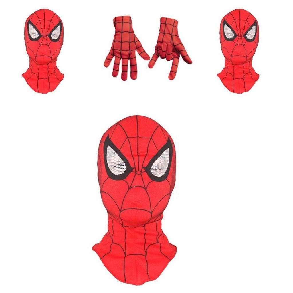 Adorable Kids Spiderman Costume Mask And Gloves Featuring Soft Comfortable Material