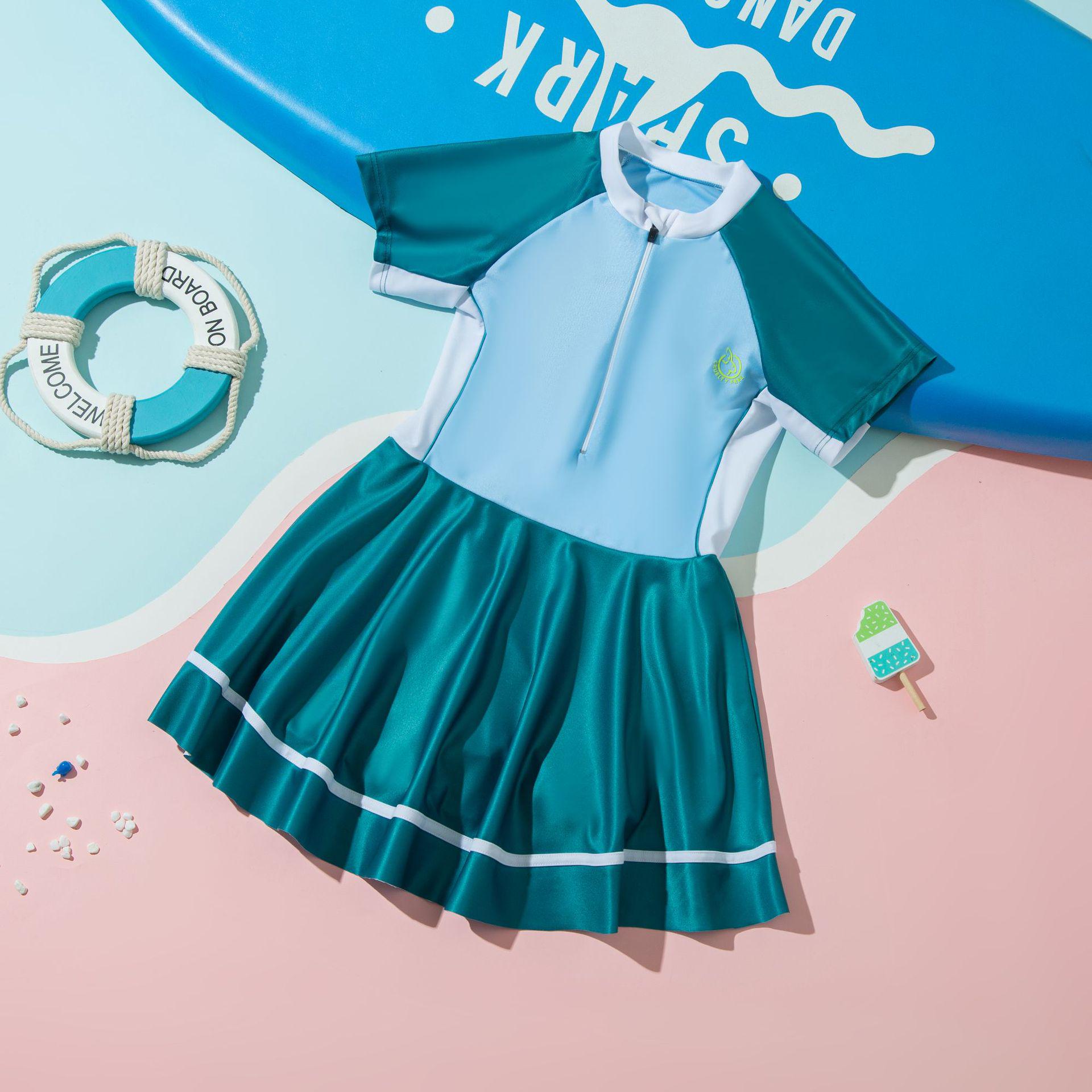 

Спортивный слитный купальник для девочек в стиле юбки для тренировок и горячих источников 3XL (Height 140-150 cm, 37.5-42.5 kg)