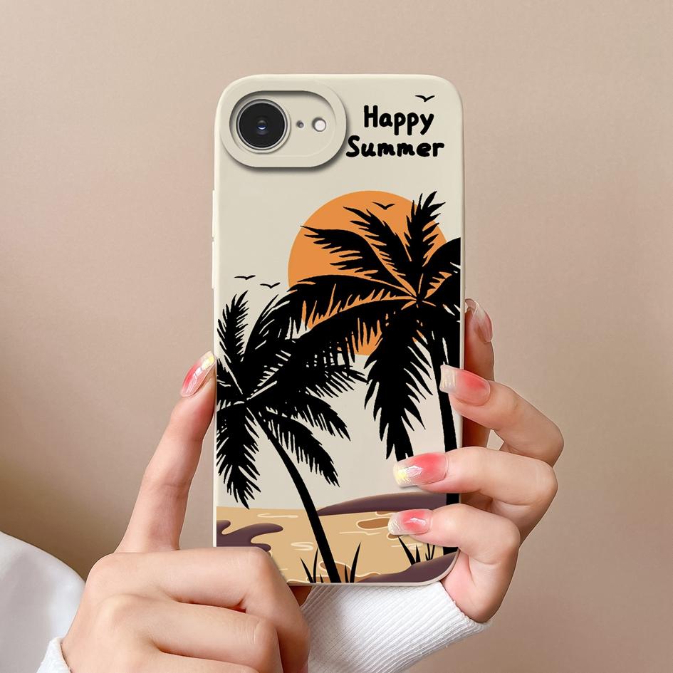 Cute Lucky Girl Phone Case For Apple iPhone 16e Soft Liquid Silicone High Quality Anti Drop Durable Anti Slip Protective Shell For Apple Bumper Covers