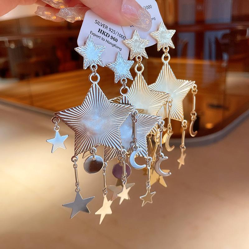 Silver Needle European and American Popular Geometric Earrings Temperament High-end Stud Earrings Niche Fashion Light Luxury Earrings Women