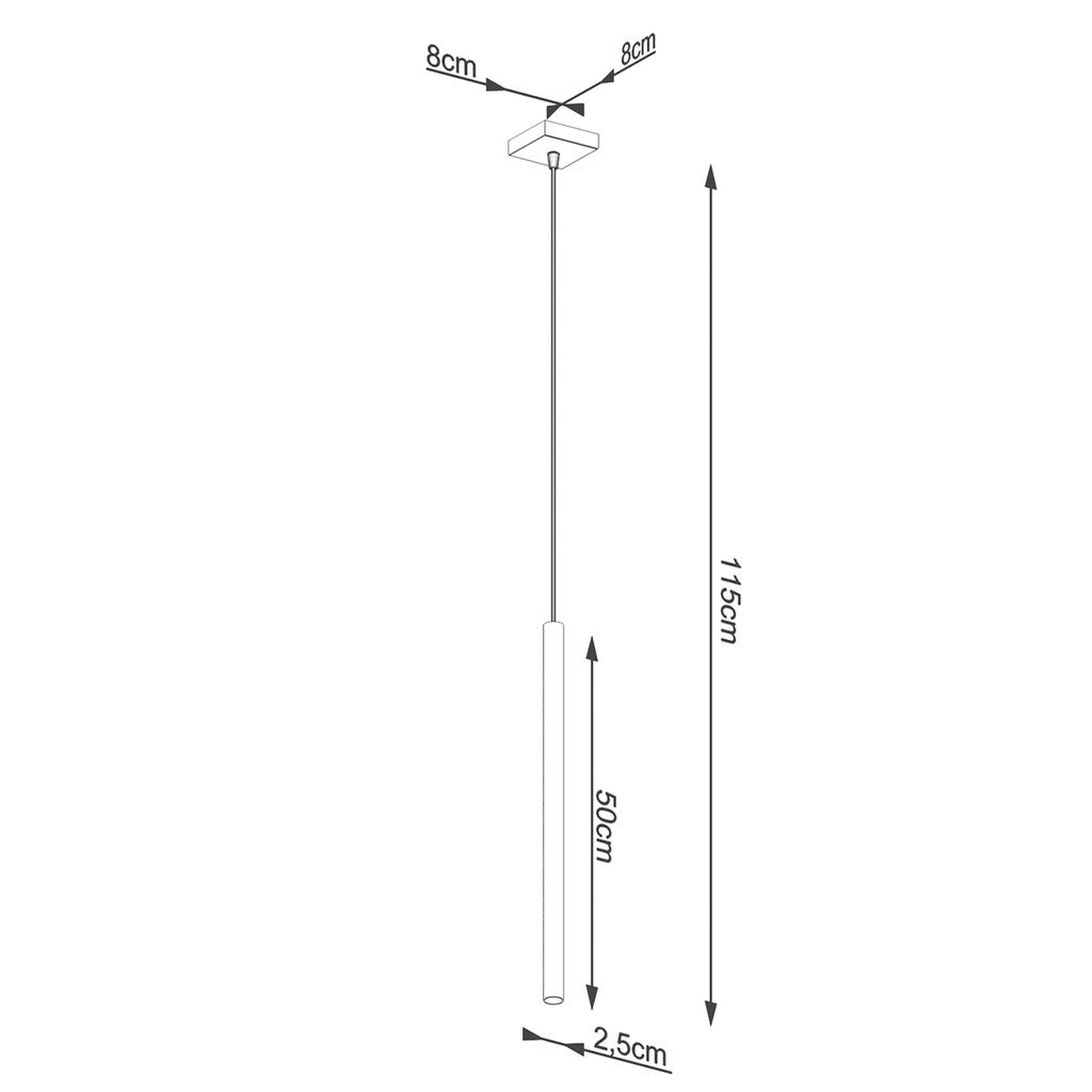 Lampa Wisząca Pastelo 1 G9 Złoty Sollux Sl.1170