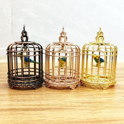 Fashionable Miniature Metal Bird Cage Iron DIY Mini Doll House Ornament Home Hanging Decoration for 1/6 1/12 Furniture Room
