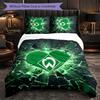 Werder Bremen Football 3 Piece Bedding Set Soft Duvet Cover Set with Pillowcases Printed Bedroom Decor Set for Home