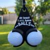 Komik Golf Topu Tutucu Golf Aksesuarları Siyah 3D Baskılı Golf Vuruş Çubuğu Tutucu Golfçüler İçin Spor Hediyesi Erkekler 1 Adet