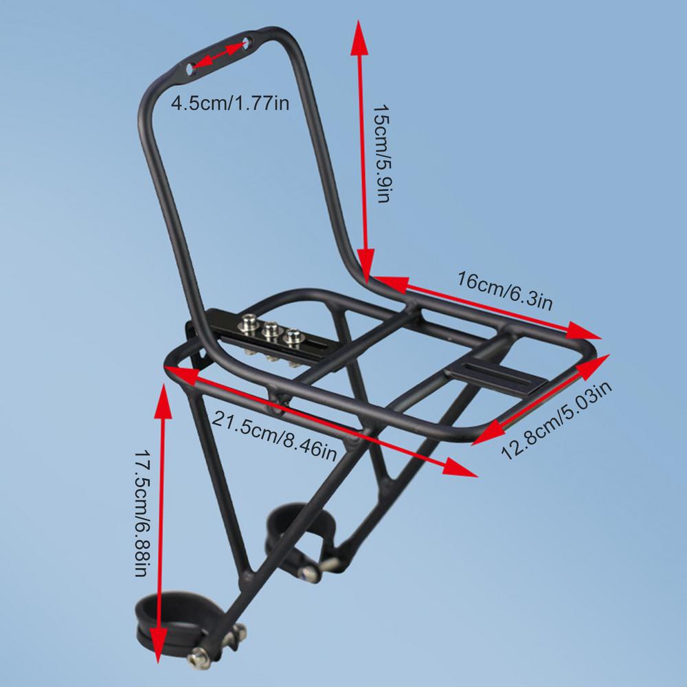 Fahrrad Frontgepäckträger Aluminiumlegierung Fahrrad Frontträger Regal Fahrradkorb Halterung Zubehör Für Lange Fahrt Radtouren Reisen