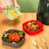 1PC Air Fryer Double Ear Silicone Baking Tray Square Thickened Heat Resistant Silicone Insulation Mat Air Fryer Stereo Tray