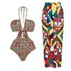 2025 European & American Chic Swimwear Set: Sexy One-Piece & Two-Piece with Slimming Chiffon Skirt