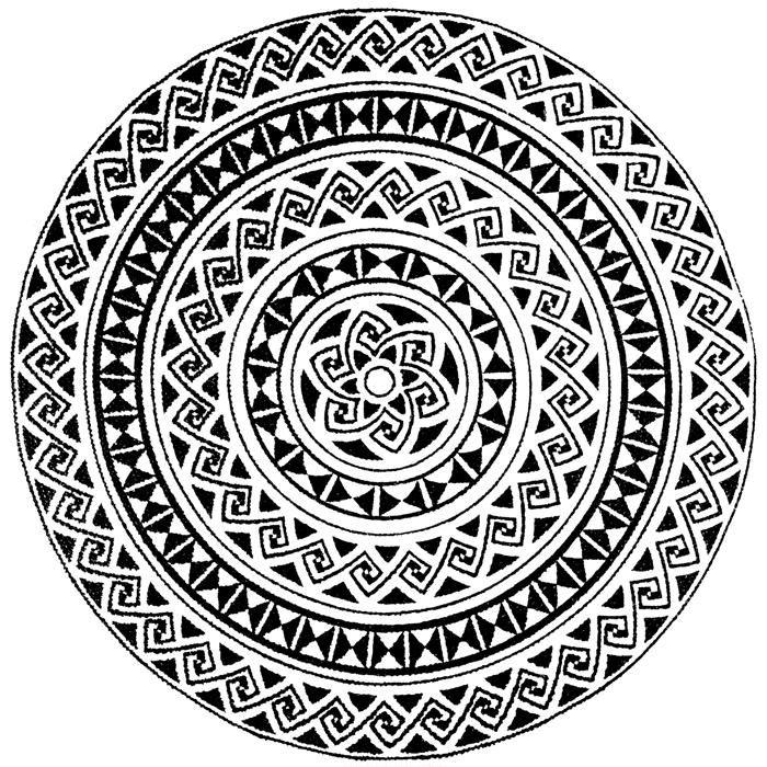 Tapis ROSA Noir/Blanc, Dimension: 90x90