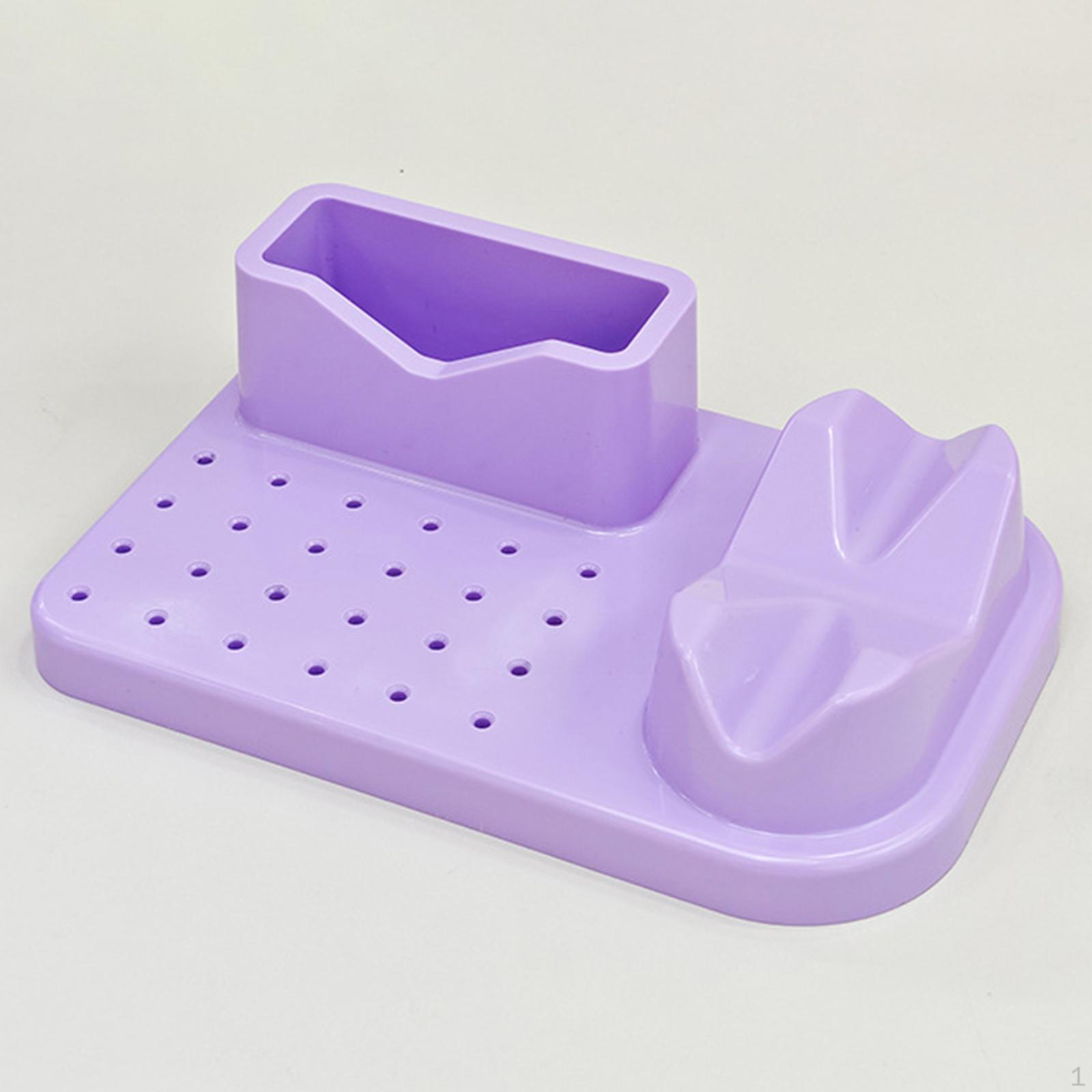 

Органайзер для шлифовки и полировки ногтей с 20 отверстиями, держатель для маникюрных инструментов, большая емкость фиолетовый