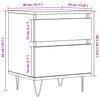 Nightstand with Rustic Wood Look 40 x 35 x 50 cm Engineered Wood