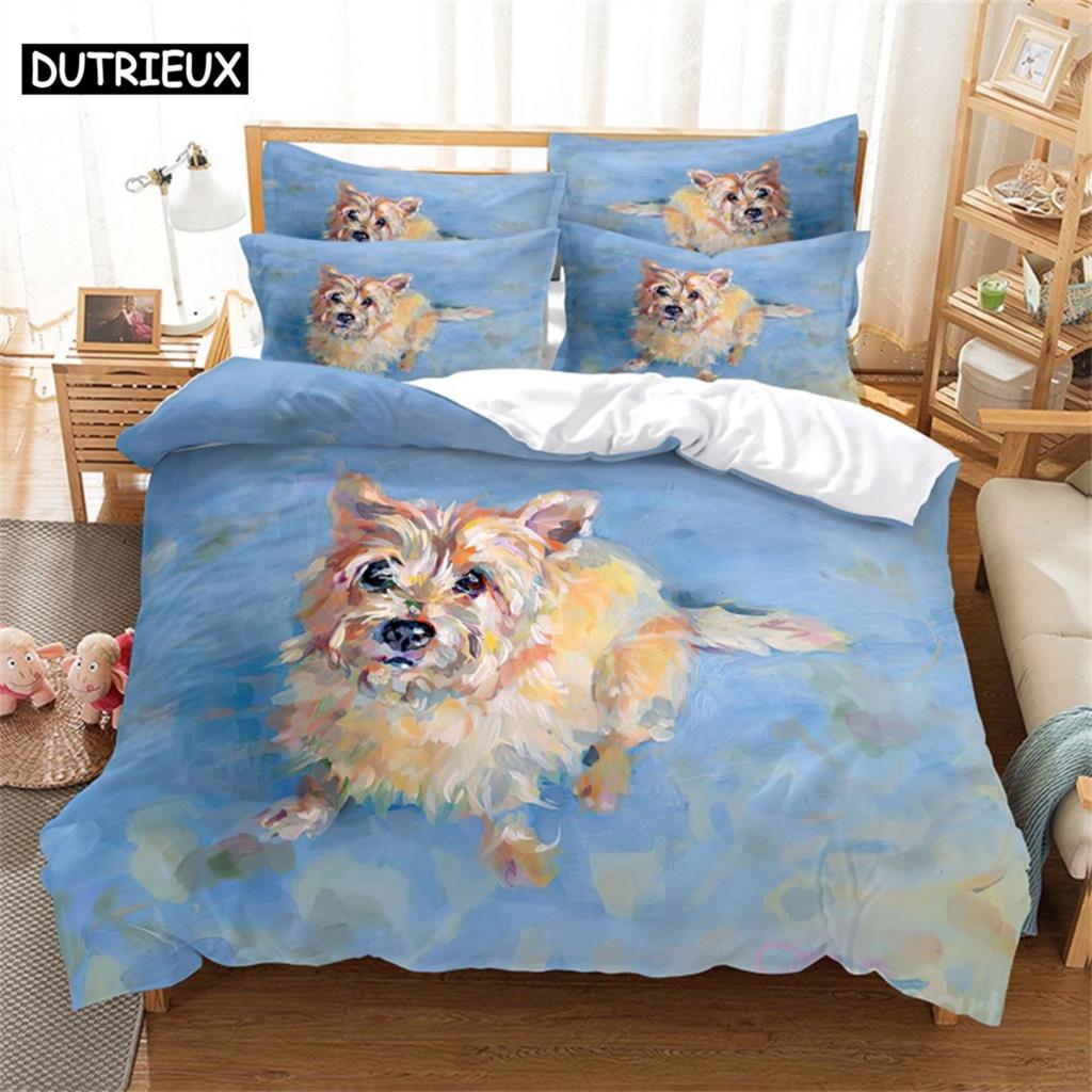 

Dog Bedding Set Duvet Cover Set 3d Bedding Digital Printing Bed Linen Queen Size Bedding Set Fashion Design bed cover set EU single(135x200cm)&set