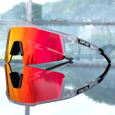 Kapvoe UV400 Radsport-Sonnenbrille MTB Fahrradbrille für Herren Damen Outdoor Sportbrille