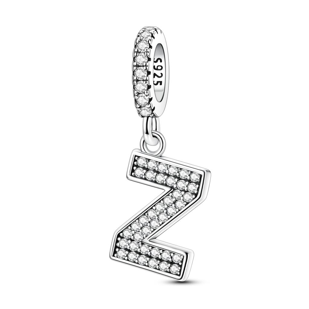 Decorative Charms Genuine Copper Heart Pendant Piece Letter Name Charm Decorations Bead Elements Suitable For Authentic Bracelet Style For Women