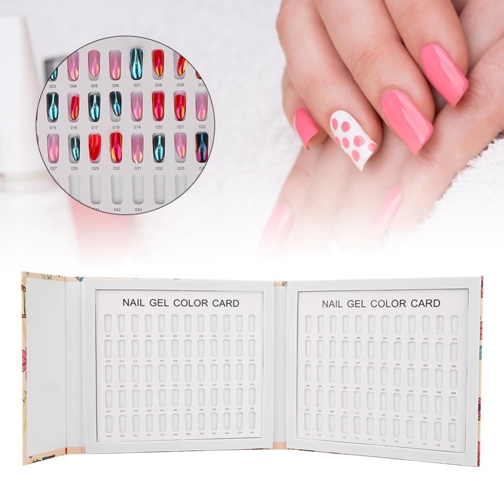120 Colors Replaceable Color Swatches Nail Color Display Book Manicure Display Tool  For Studio