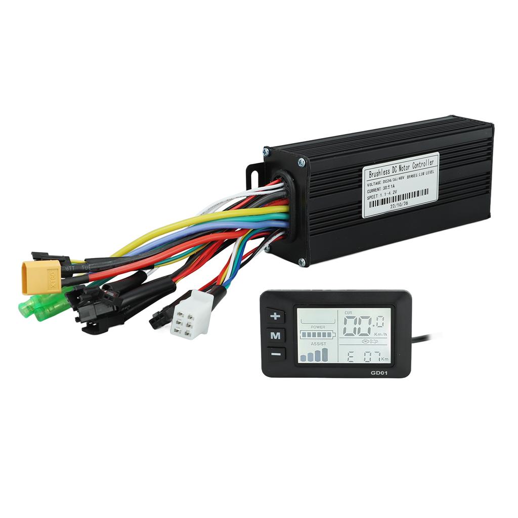 Sada ovladače pro elektrokolo 1000?1500W 30A 3 režimový konverzní kit se sinusovým průběhem s displejem pro
