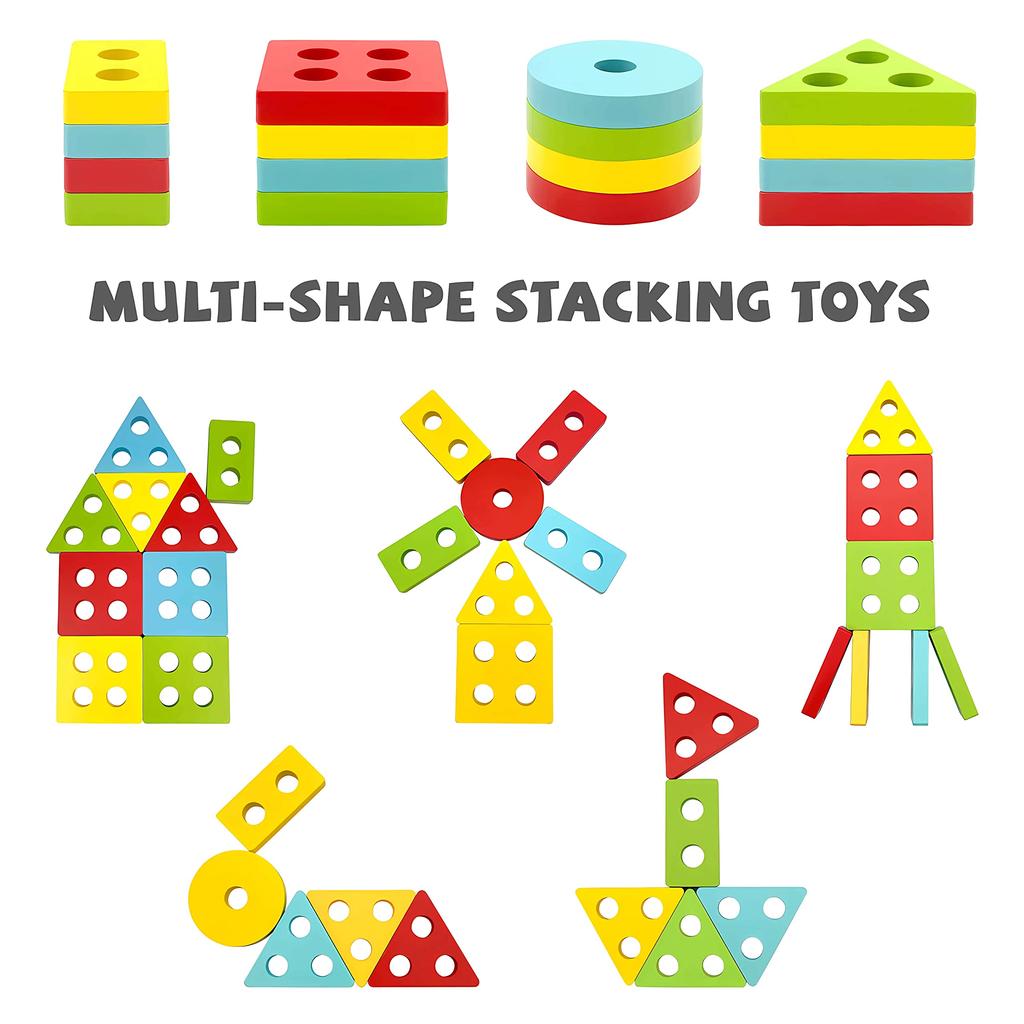 Montessori Drewniane Zabawki Dla Dzieci Sortowanie Układanka Nauka Edukacja Zabawki Kolor Kształt Sorter Puzzle Zabawki Prezent Dla Dzieci